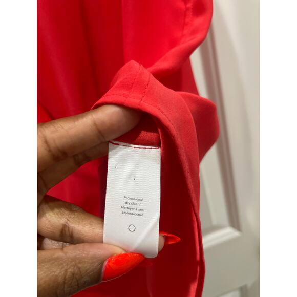Rag & Bone Red Silk Drape Front Sleeveless Blouse Sz S - Picture 5 of 6